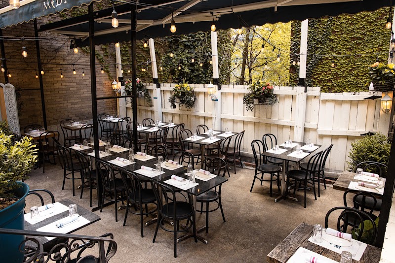 Back garden at Medi Wine Bar & Restaurant