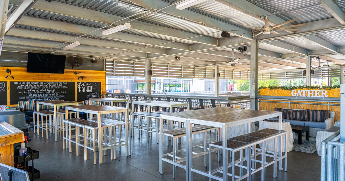 The Lookout VIP lounge seating area at Gather GVL