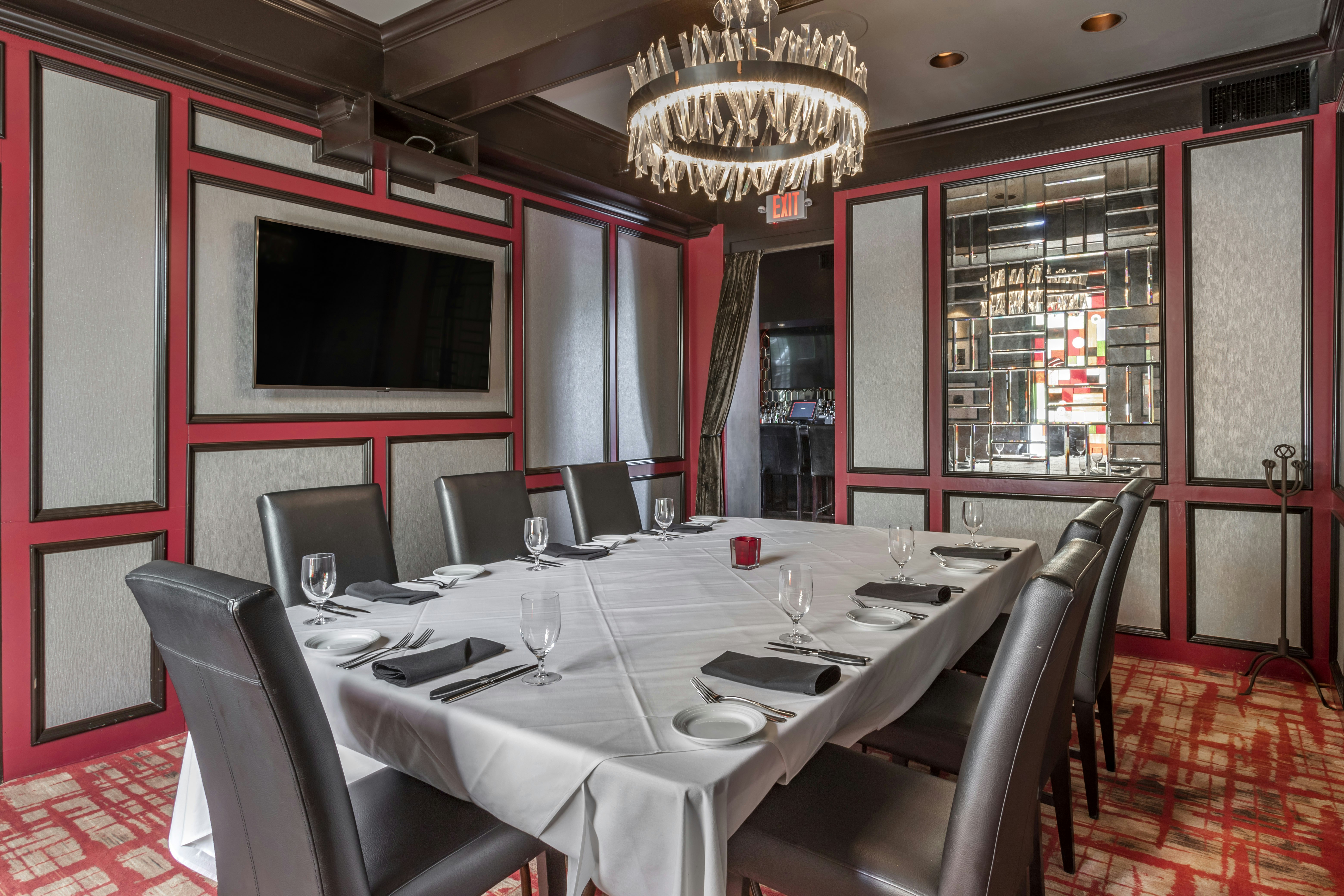 The Red Room at Brenner's Steakhouse on the Bayou