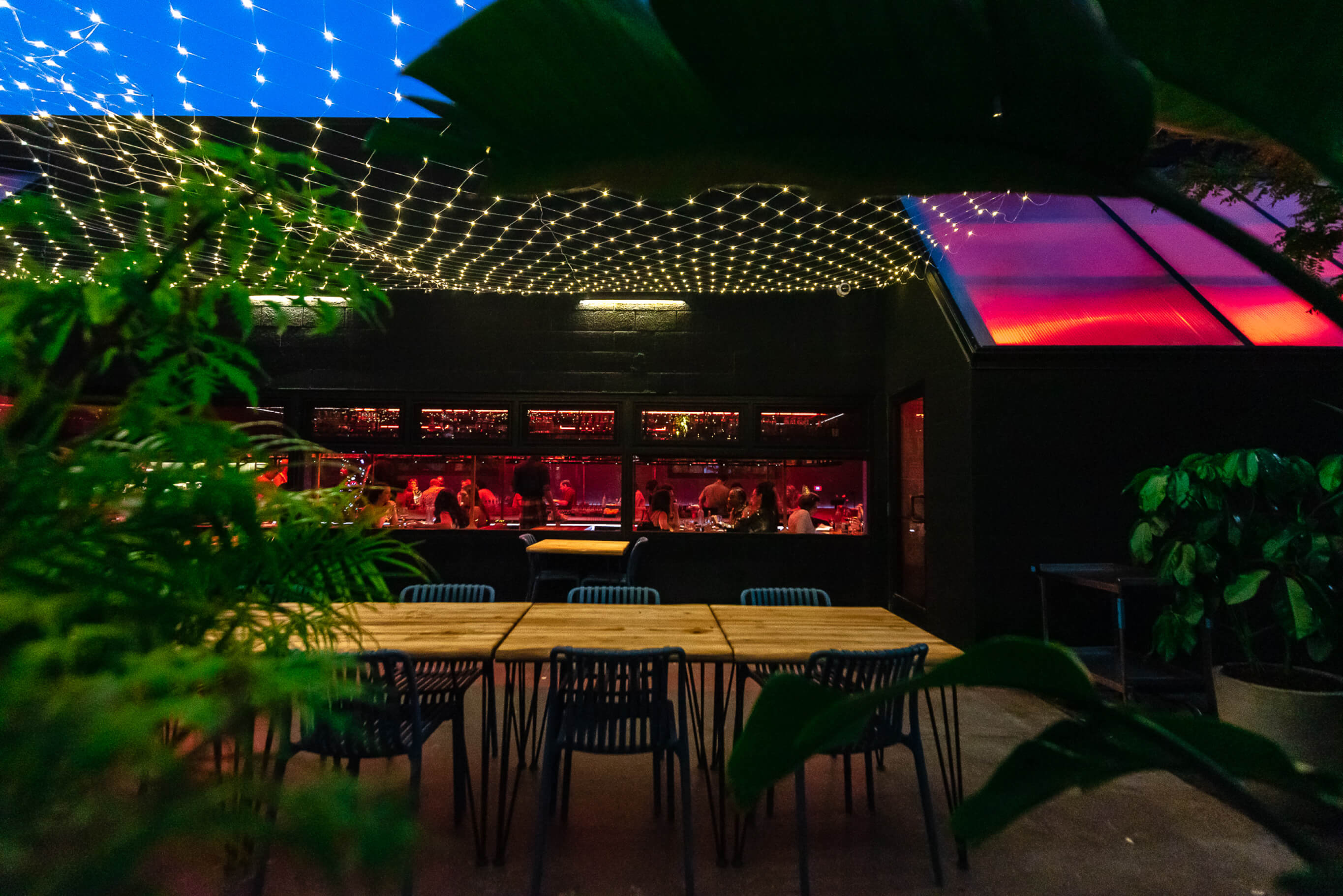 Outdoor patio at Barda