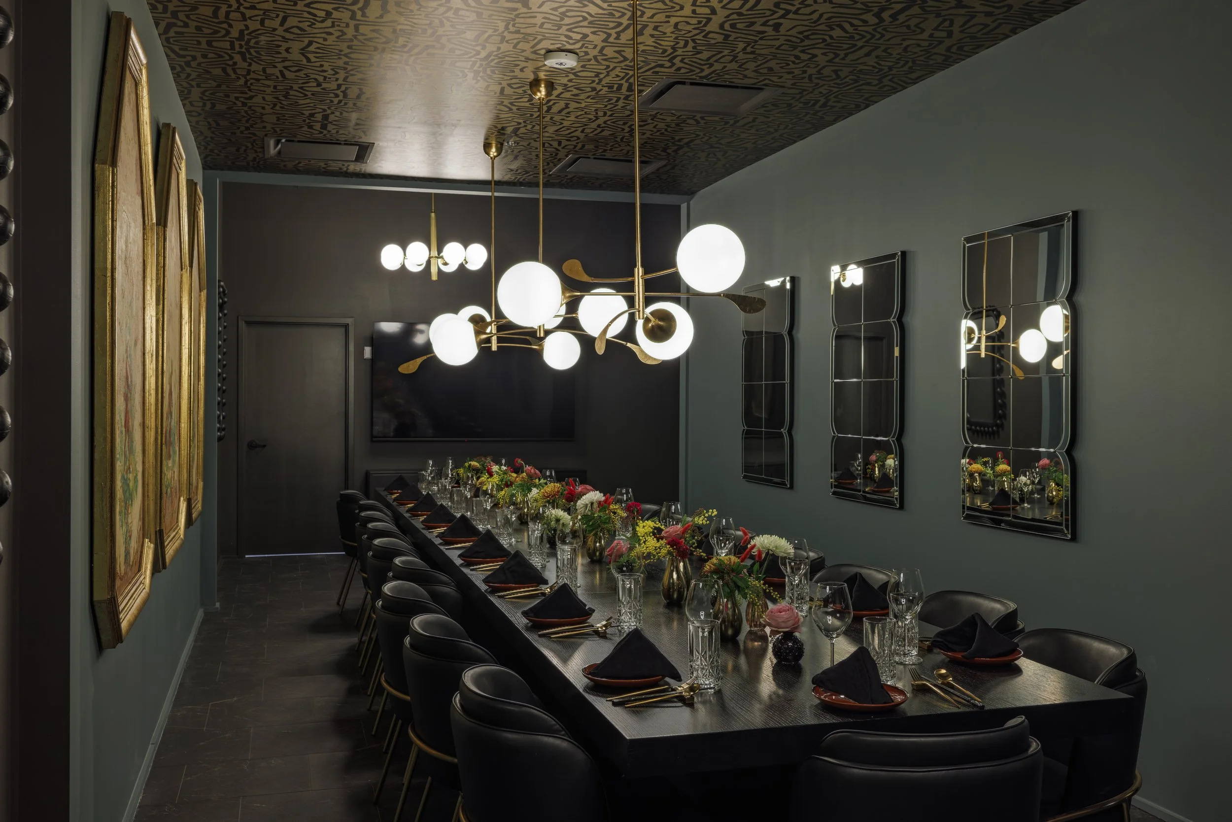 Private Event Space at Night Rooster