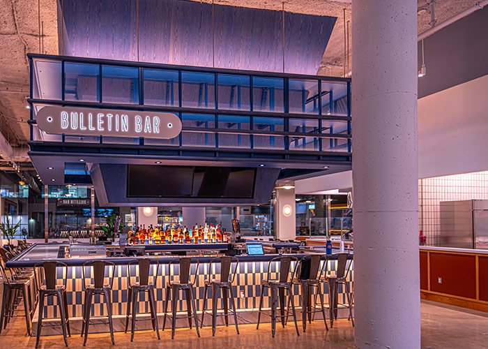 The Plaza at Gather Food Hall & Bulletin Bar