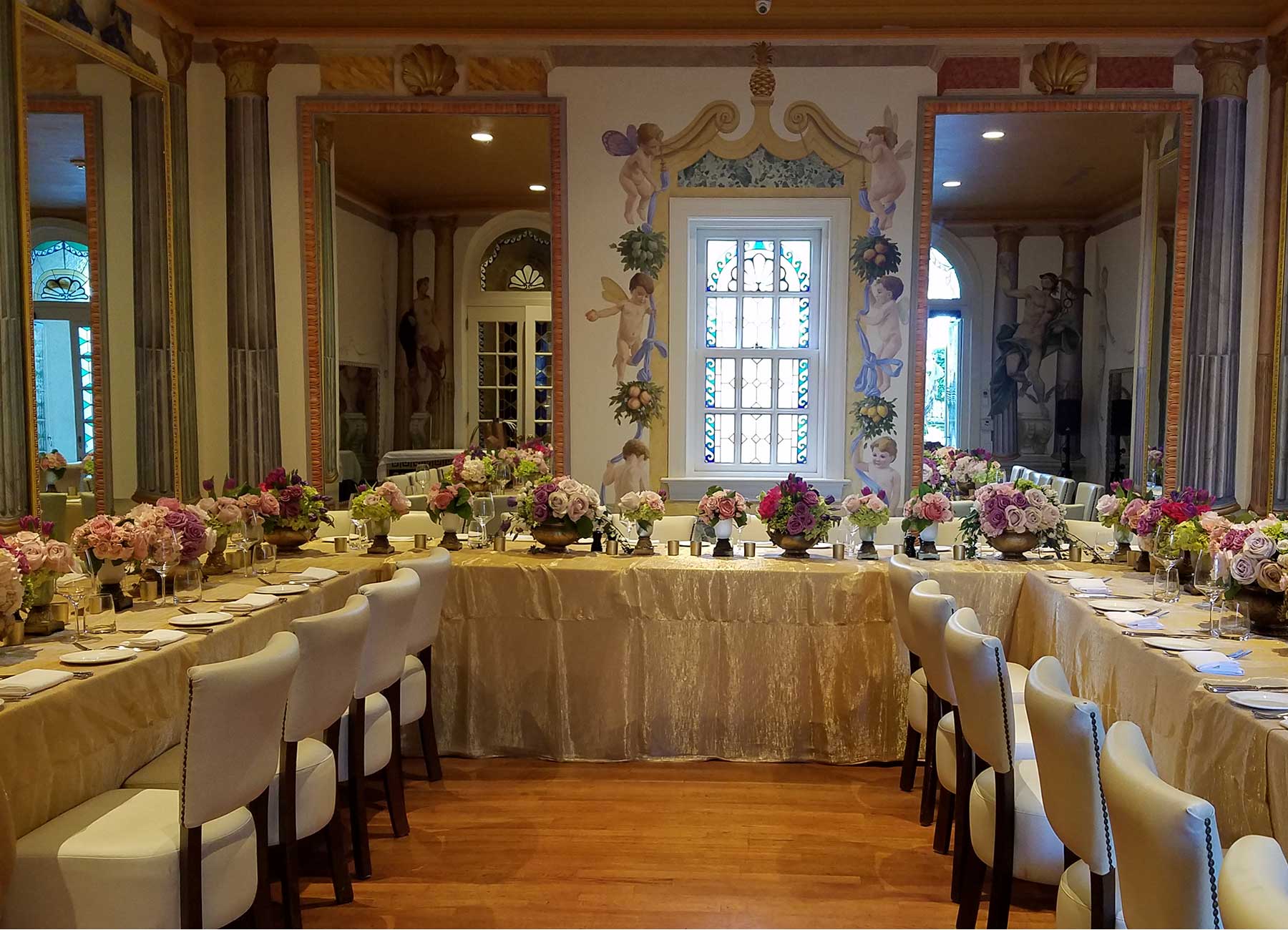 Private lounges at Gianni's at the Former Versace Mansion