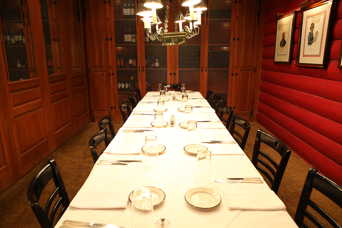 Secluded wine room at Blue Ridge Grill