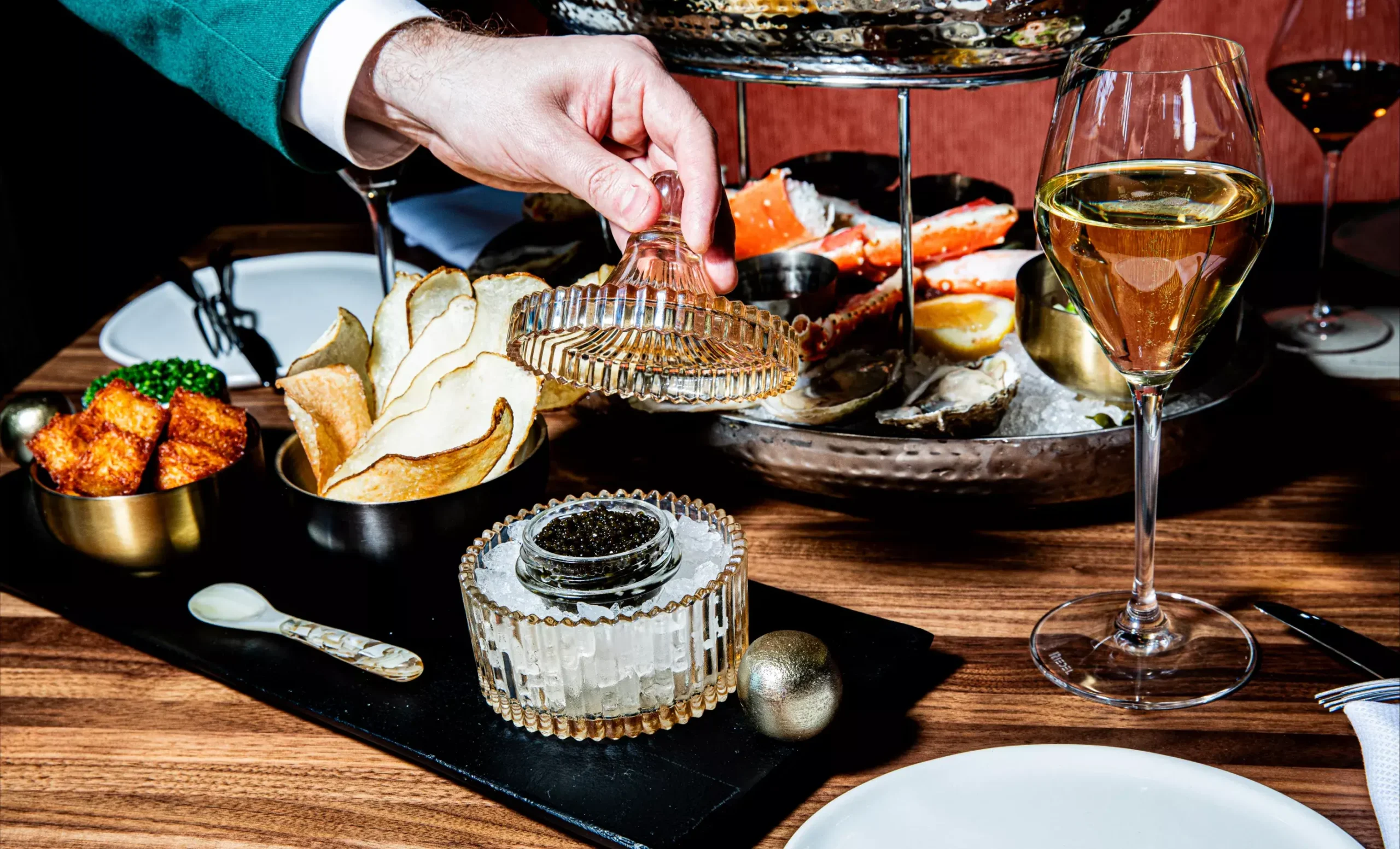 The Burgundy Room at Marbled & Fin Charleston