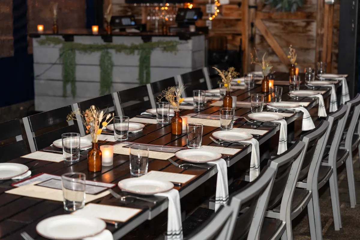 Year-round heated patio at Branch Line