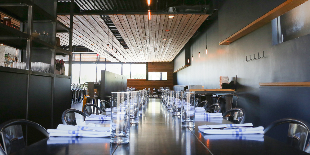 Large semi-private table in the main dining room at Selden Standard