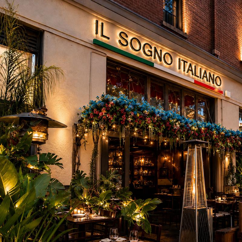Outdoor Patio at Il Sogno Italiano