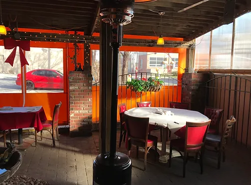 Covered Patio at Le Fou Frog