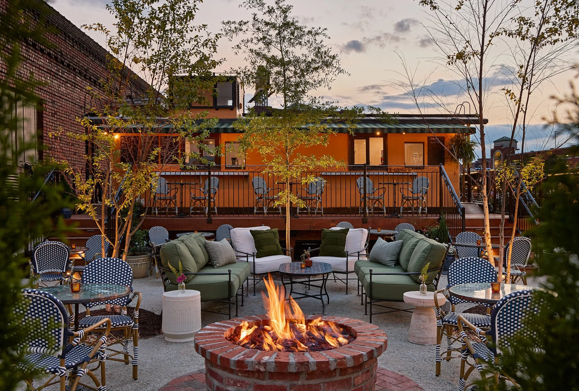The Caboose Courtyard at Elsie's Daughter