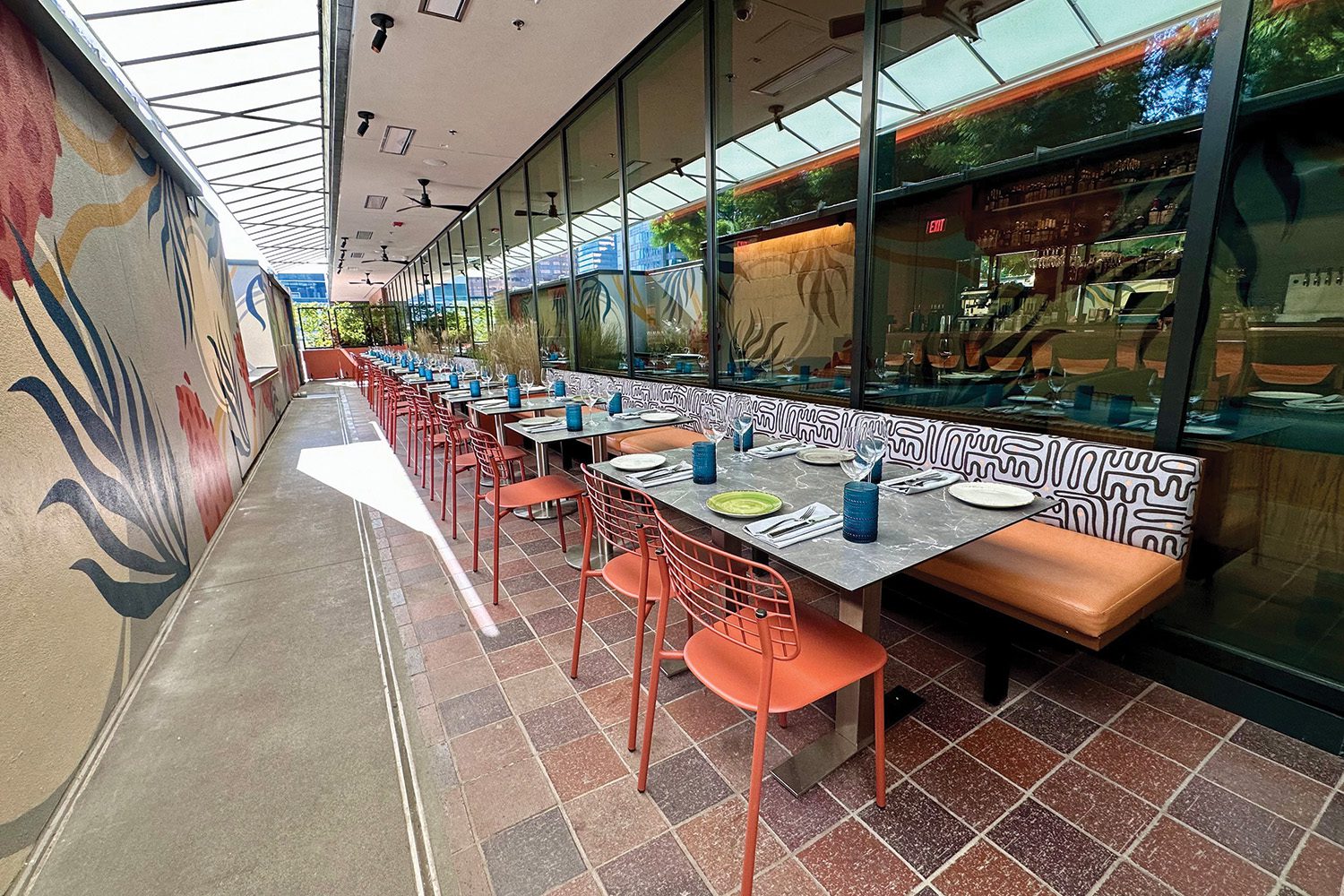Semi-private patio at Vaca DTLA