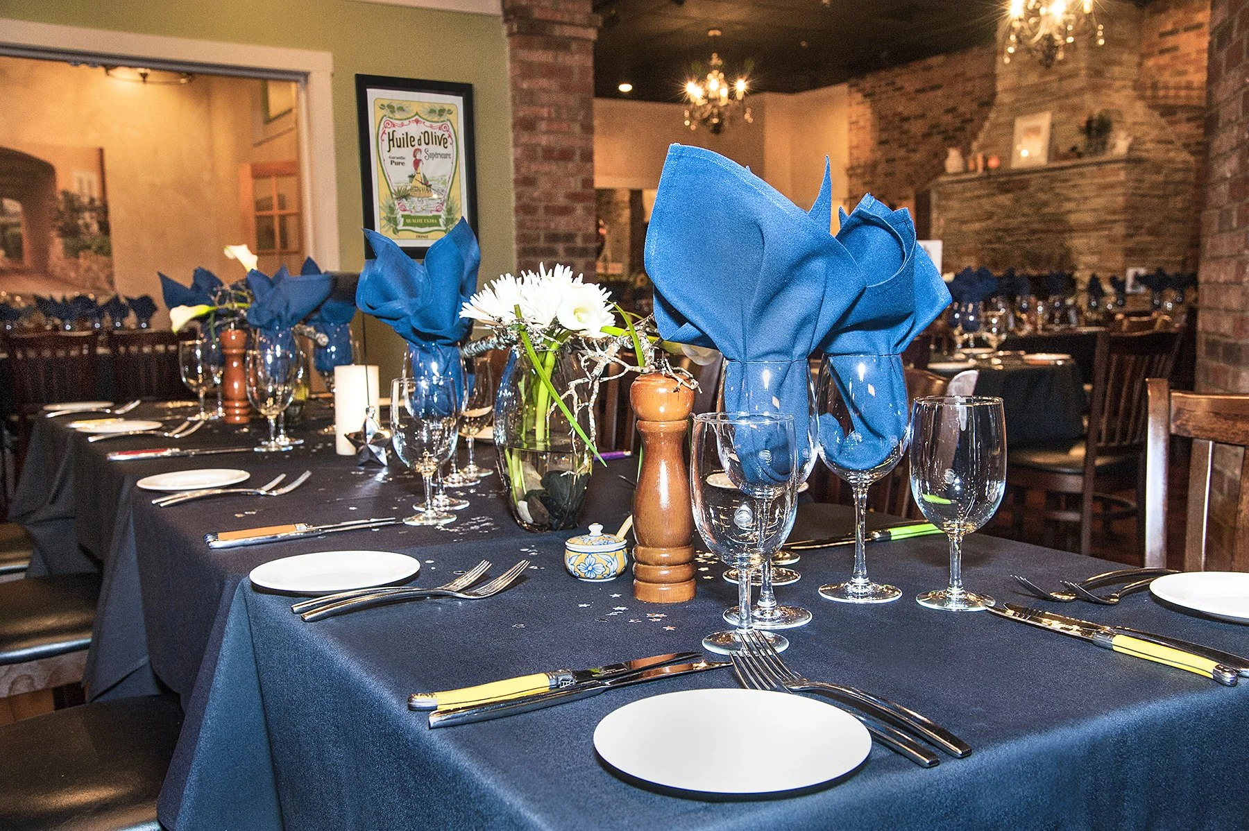 One Side of the Dining Room at Brasserie Provence