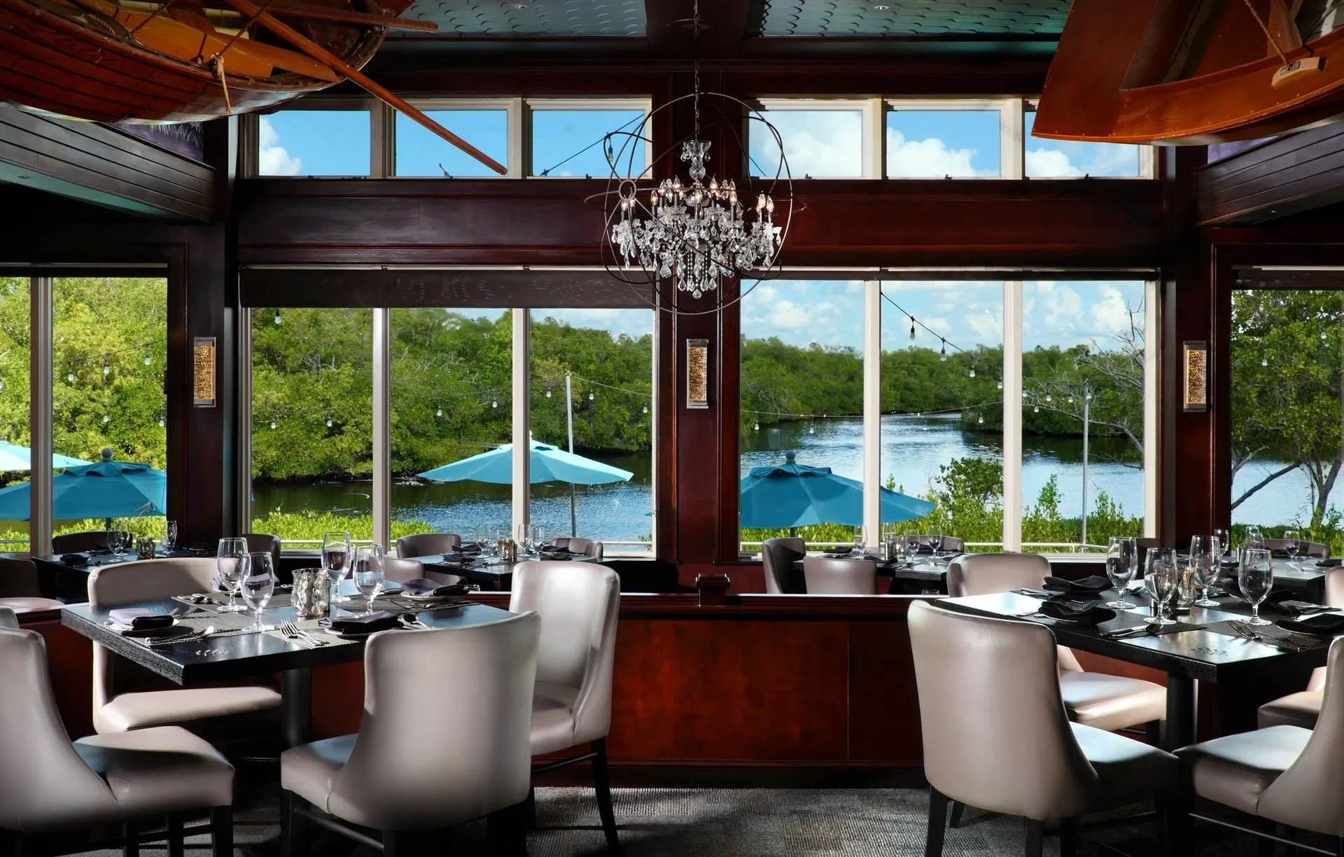 Private room at The Bay House Restaurant