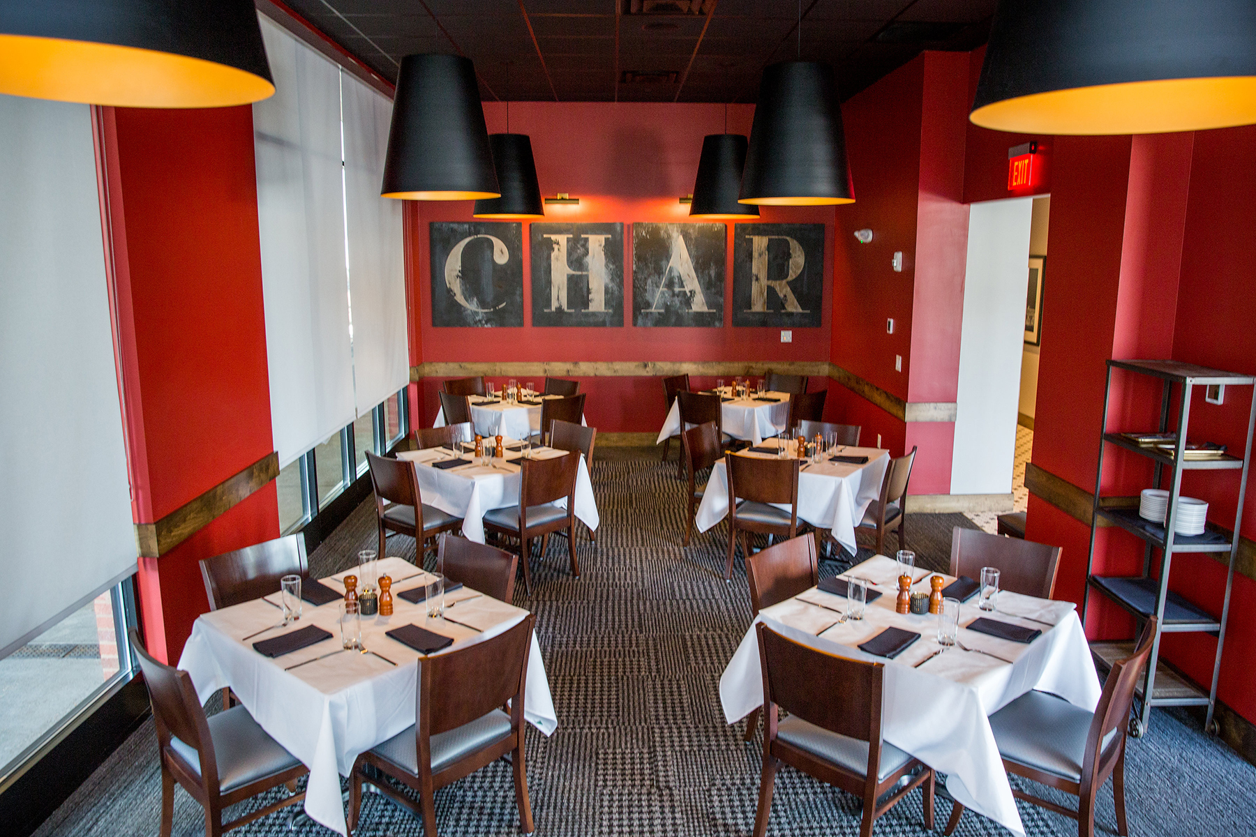 Private dining room at Char Restaurant