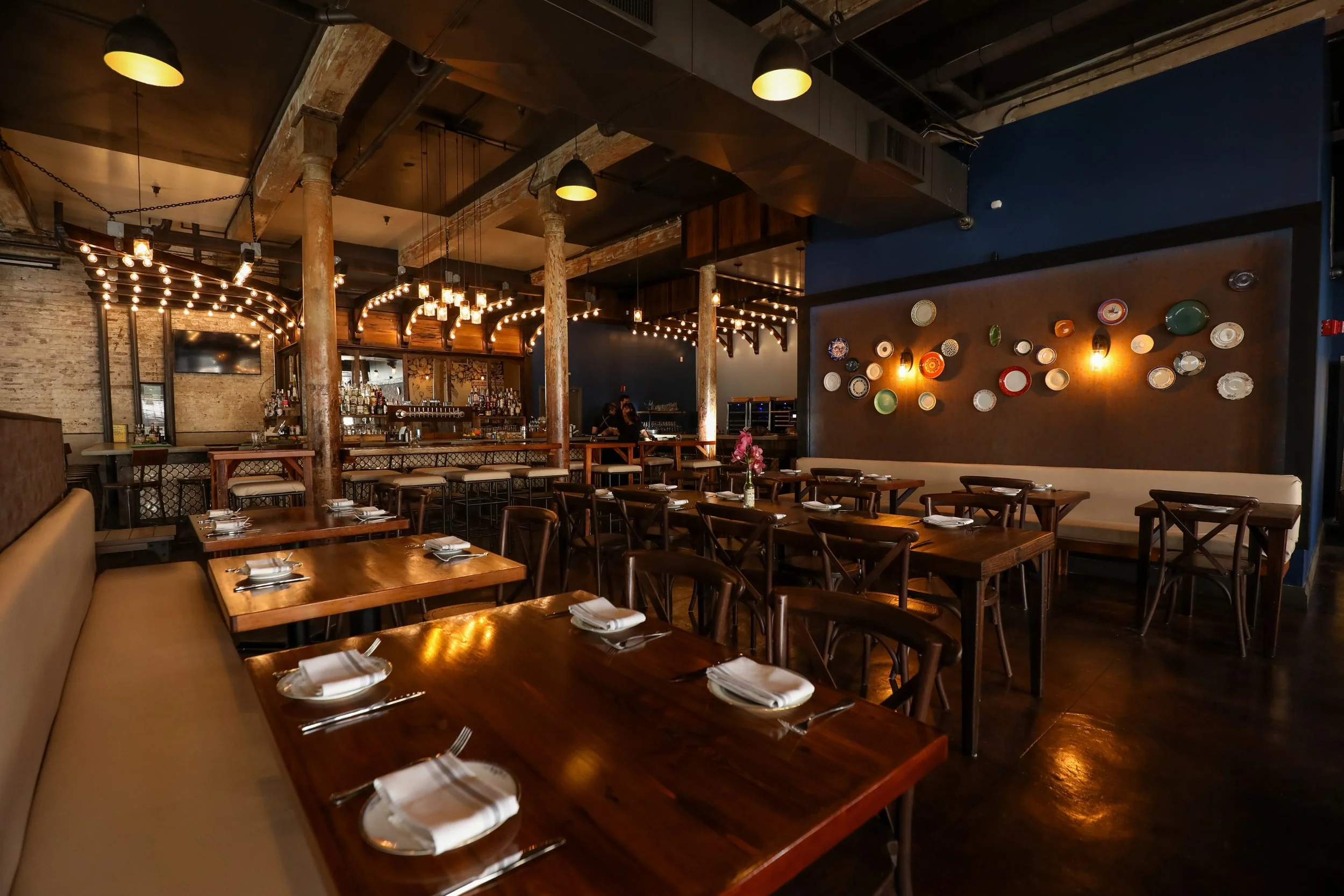 The Plate Wall at Plates Restaurant & Bar