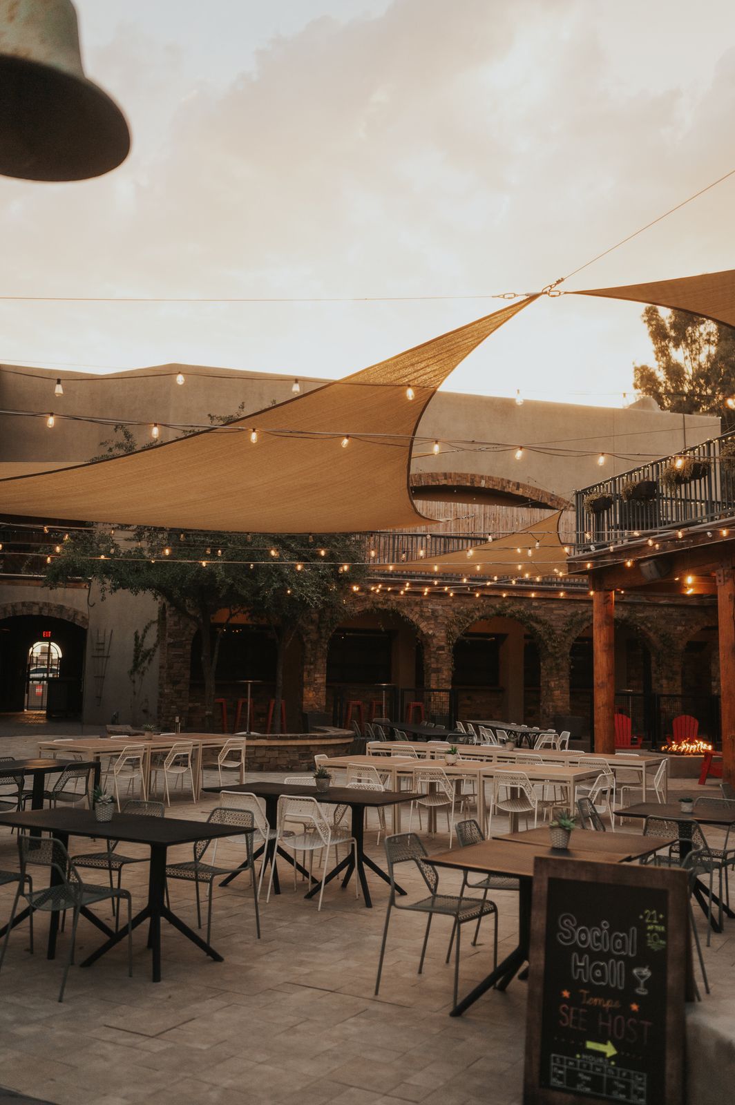 Courtyard at Social Hall Restaurant + Event Venue