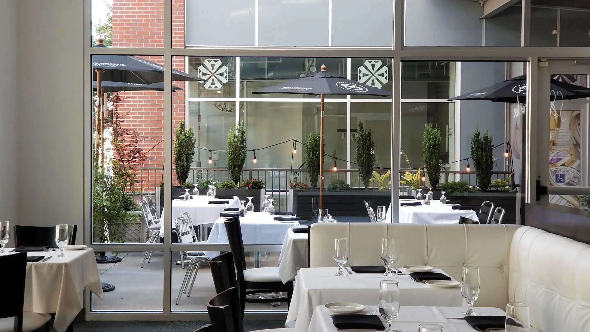 Outdoor setting at Senti Restaurant