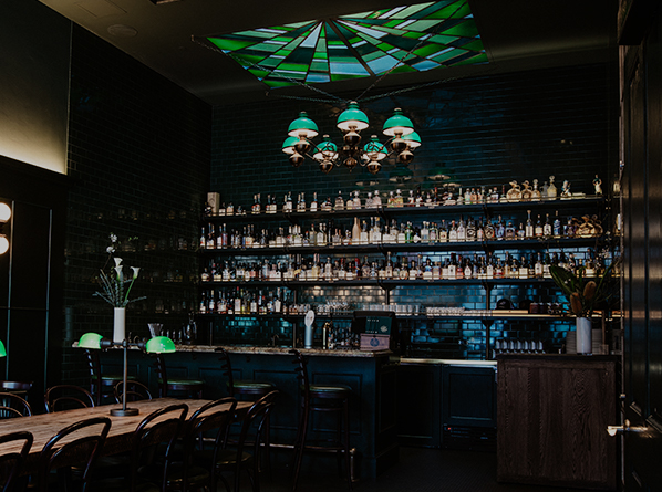 The Green Room at Multnomah Whiskey Library