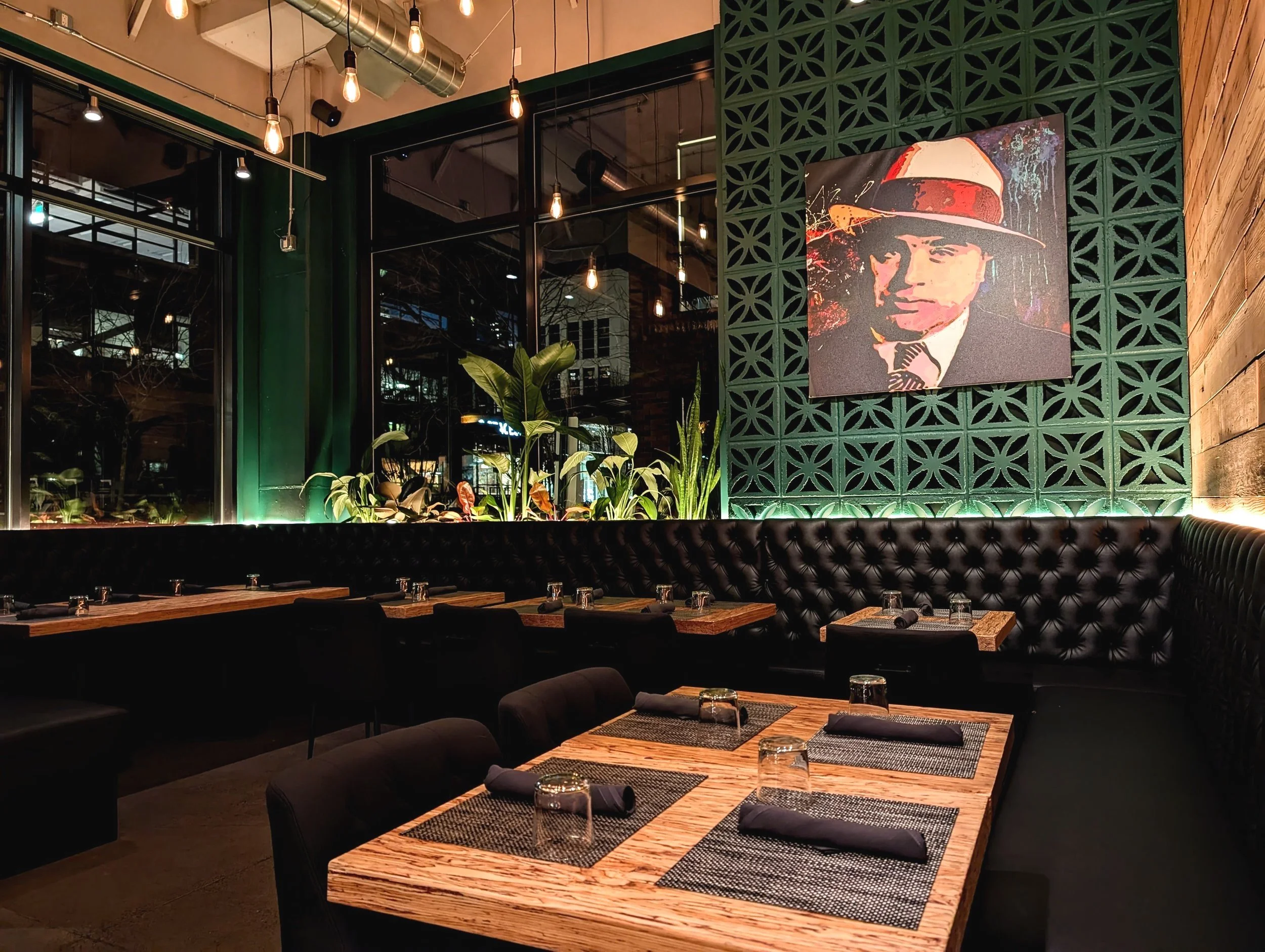 Private Curtained Off Dining Room at Bistecca Wood Fire Steakhouse