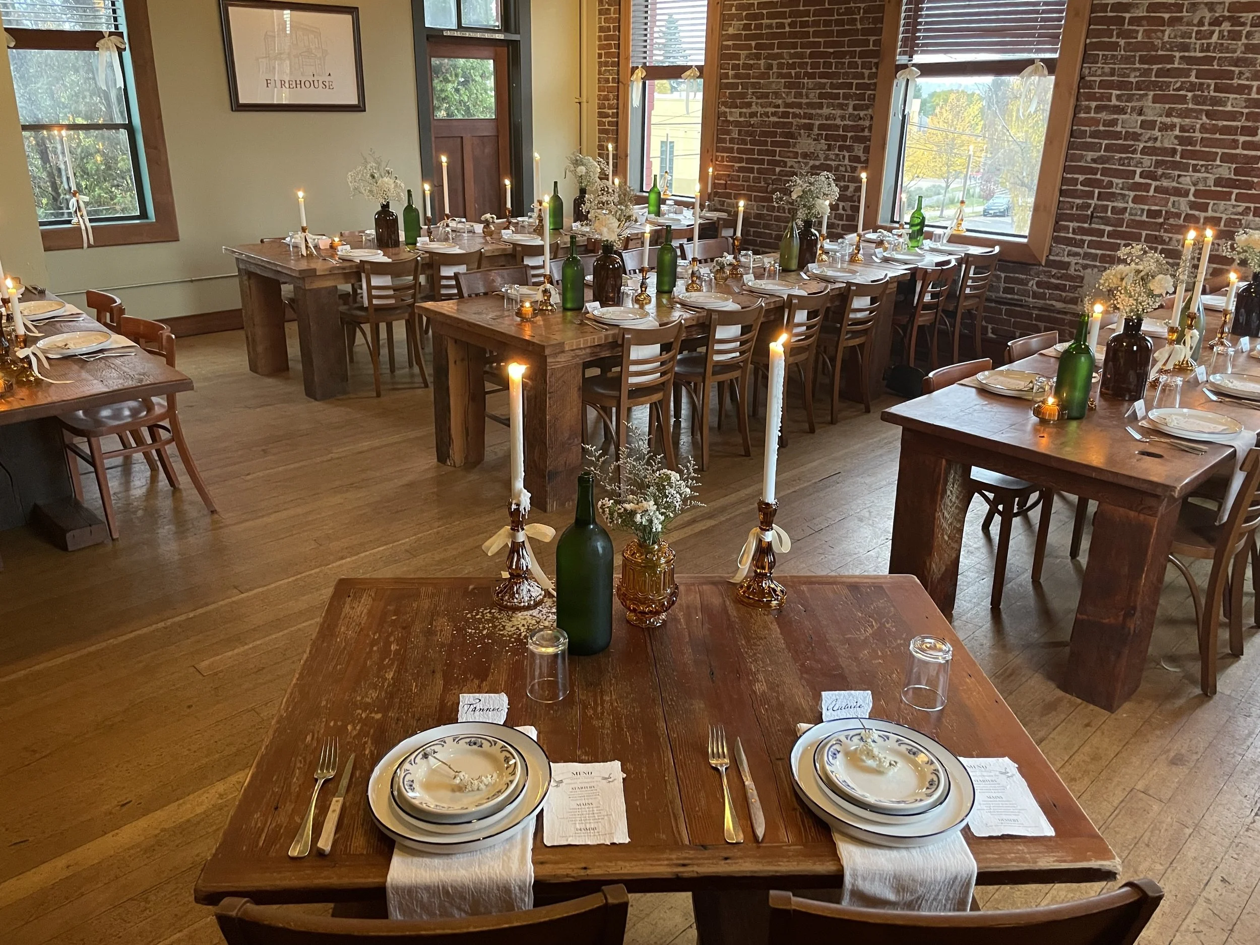 second floor event space at Firehouse Restaurant