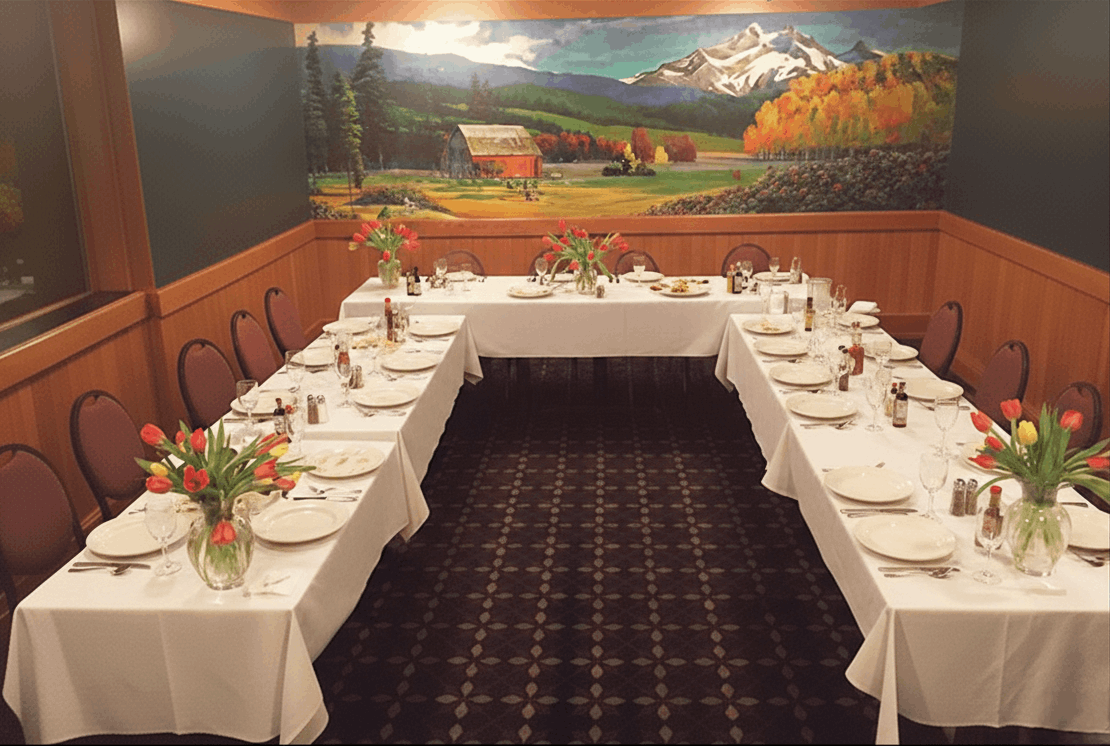 Banquet rooms at Sayler's Old Country Kitchen