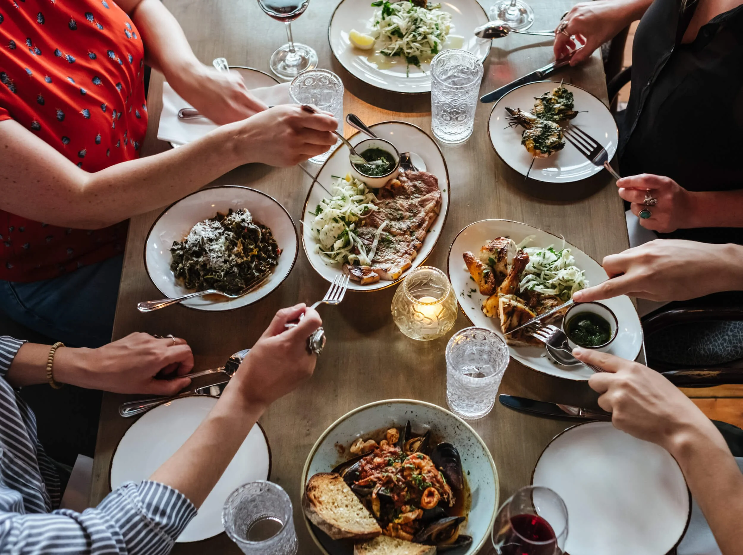 Semi-private dining room at Campana
