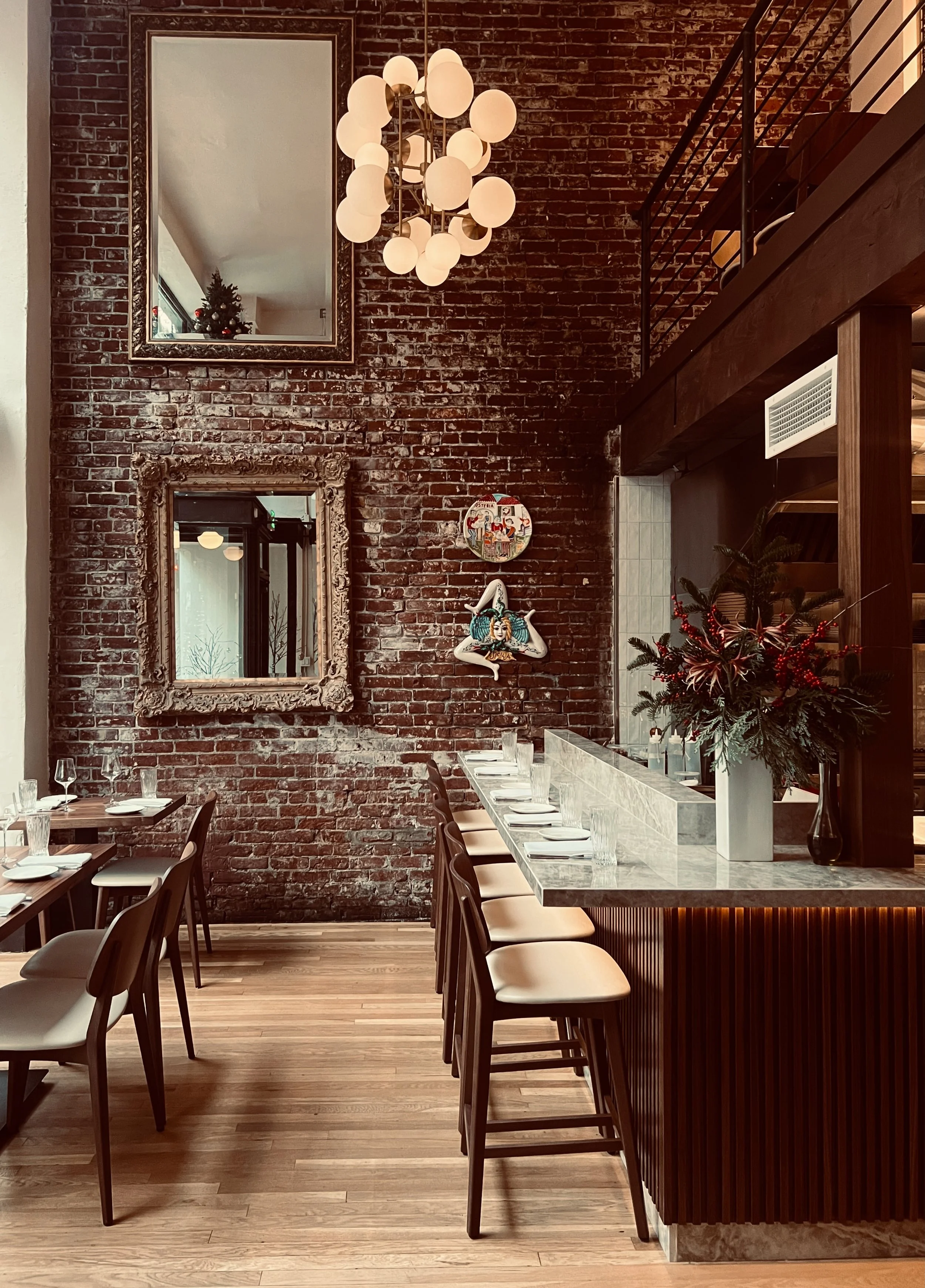 Mezzanine area at Mucca Osteria