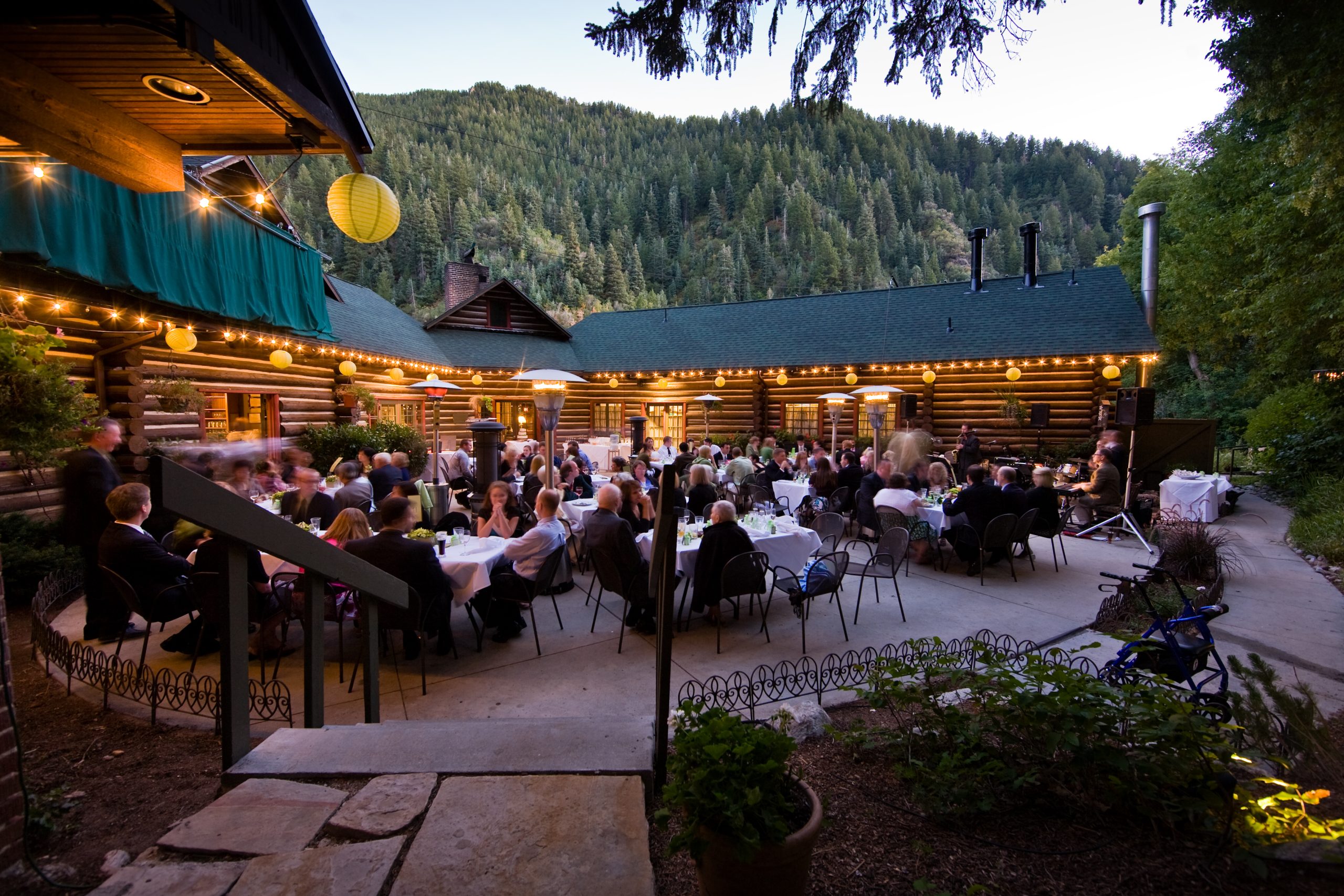 Waterfall Garden Patio at Log Haven
