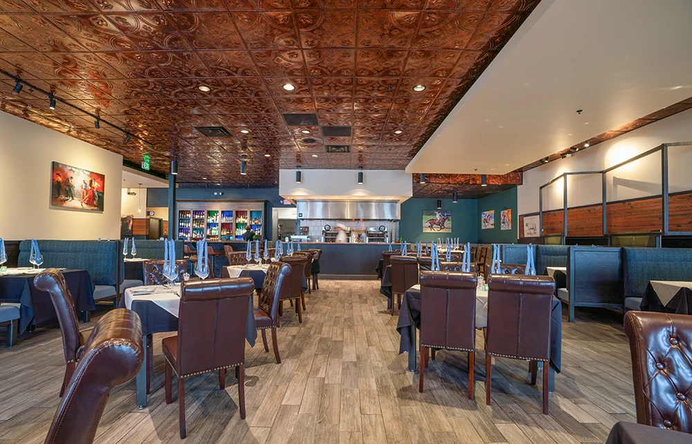 Elegant dining room at Libertango Steakhouse