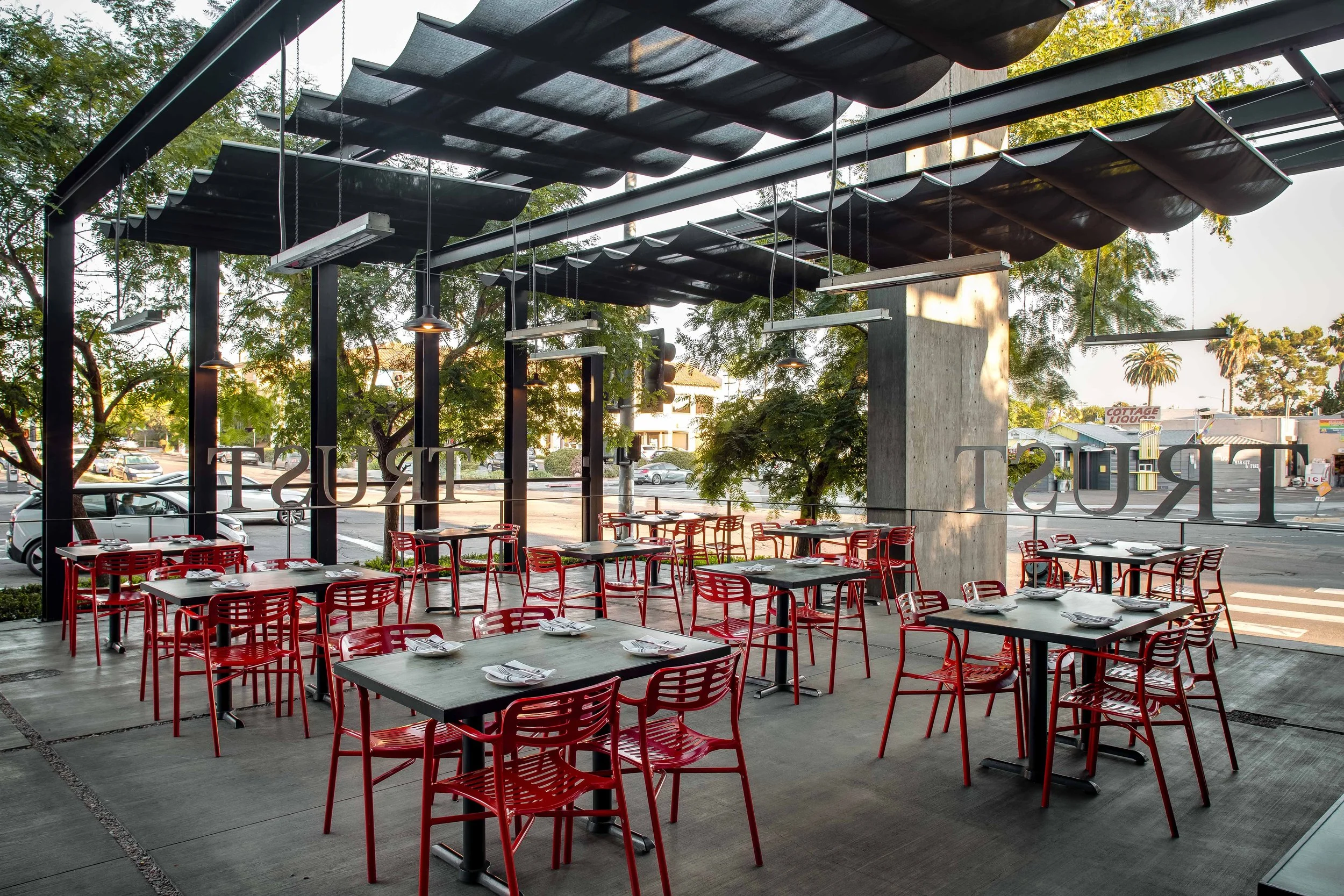 patio at Trust