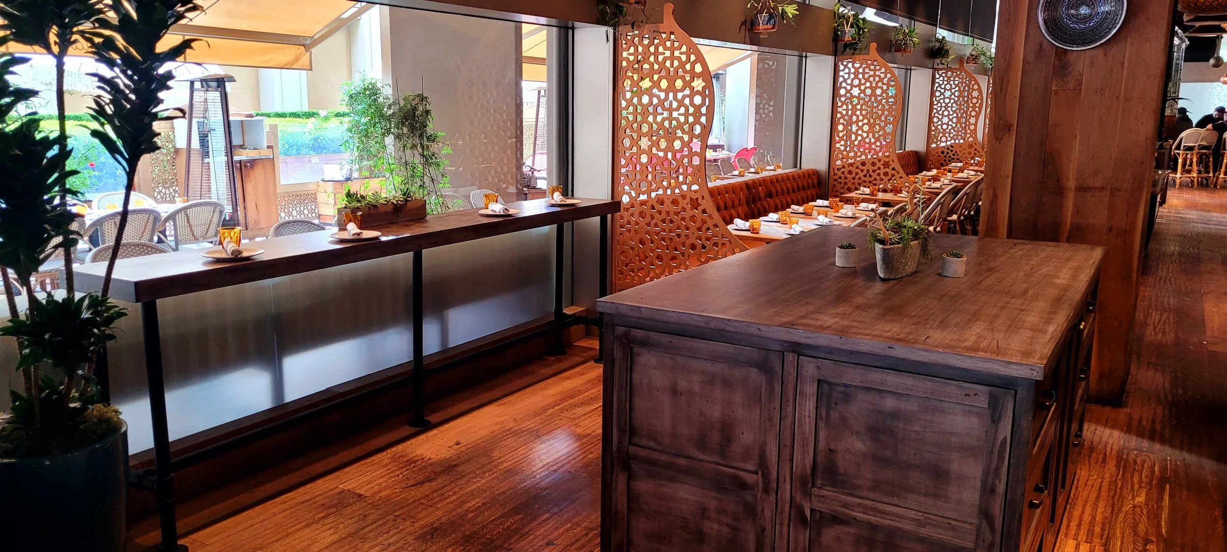 Kitchen Island & Counter at Barcha Restaurant