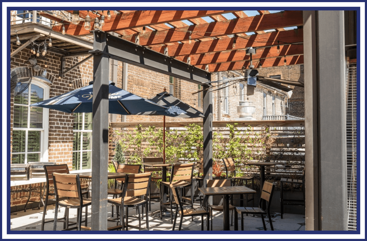 Roof top Terrace at Churchill's