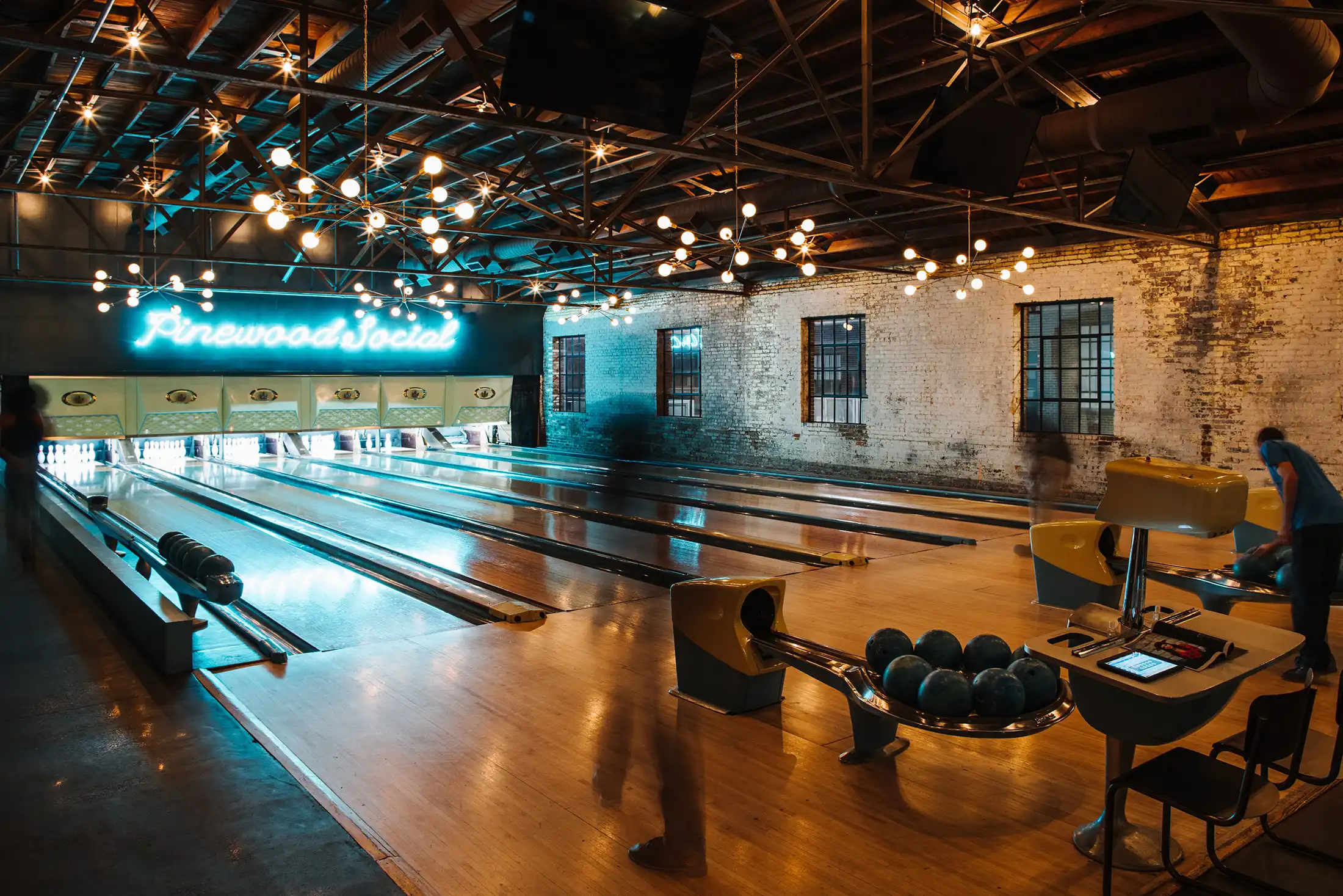 Vintage Bowling Alley at Pinewood Social