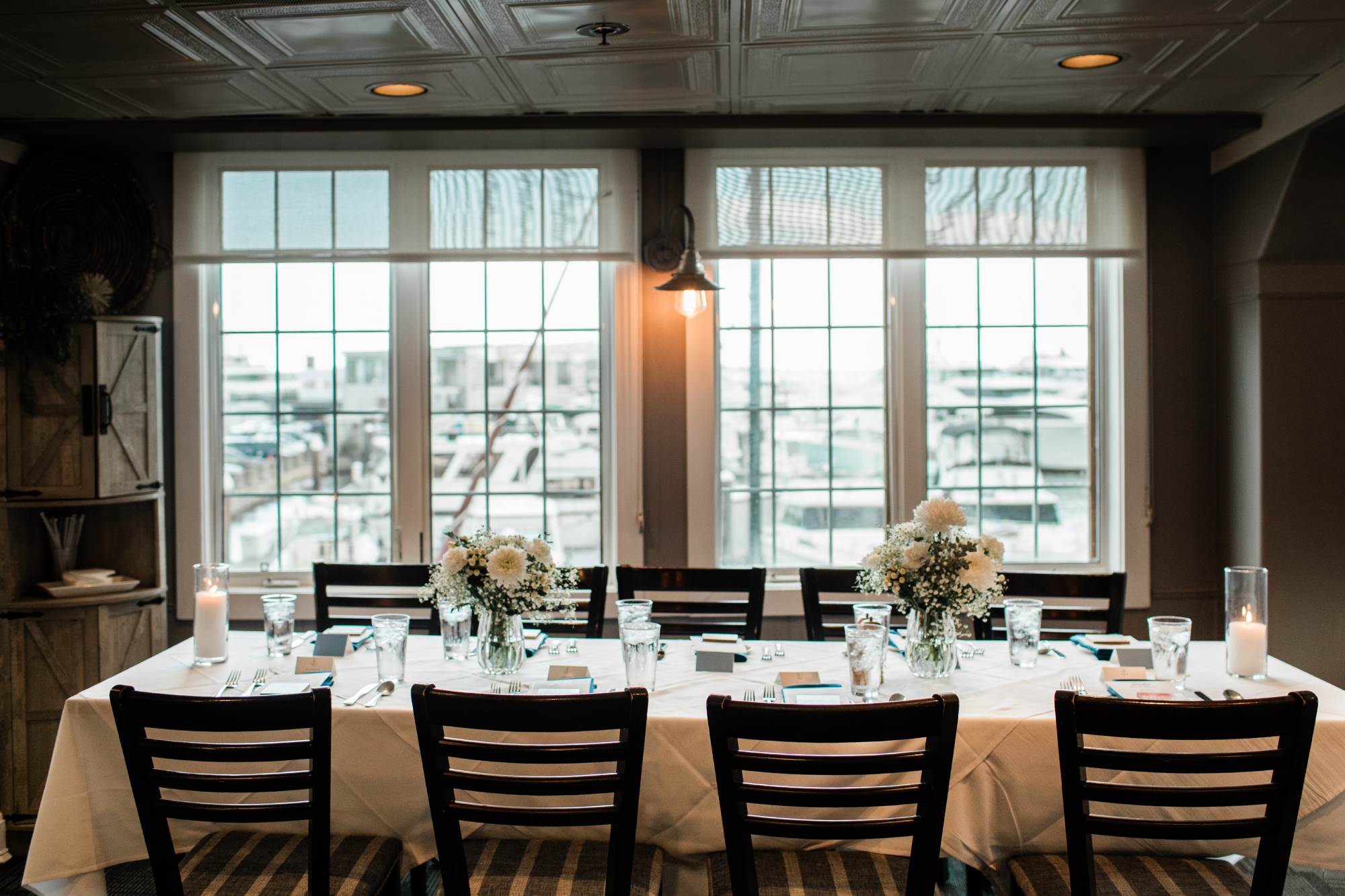 Private and semi-private dining at Joe’s Waterfront