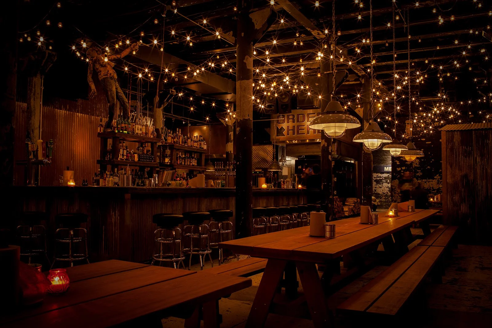 Dining Room Picnic Table at Green Street Smoked Meats