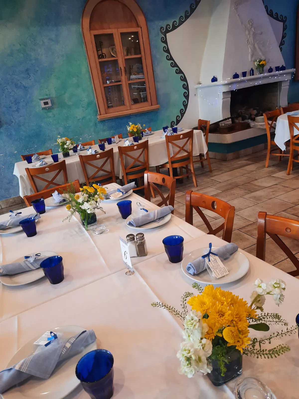 Enchanted Blue Room at Athena Greek Restaurant