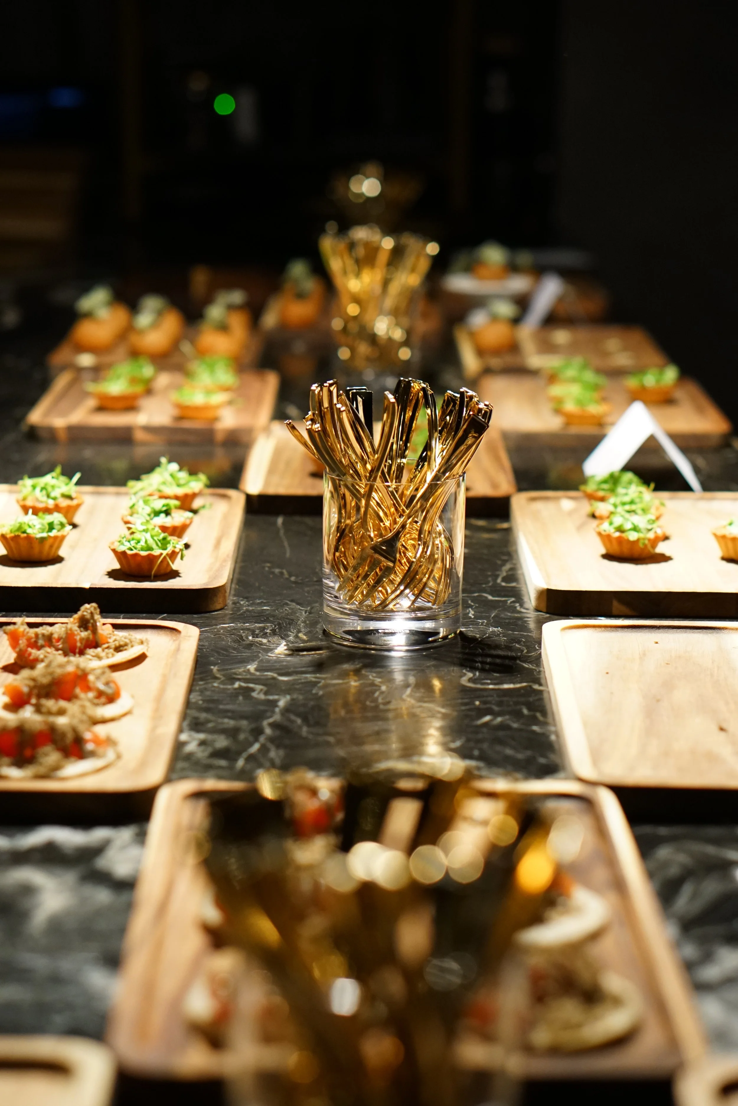 Sixteen-seat chef's table at Class Act