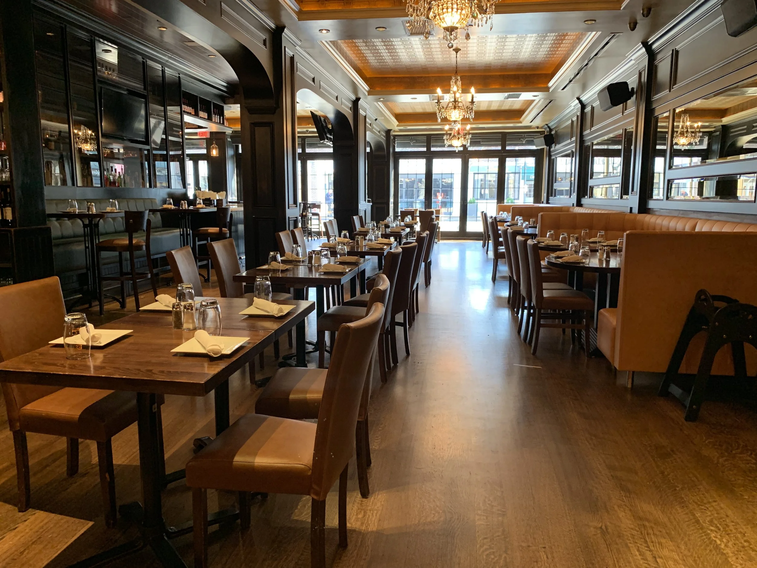 Semi-private dining room at Hudson Social