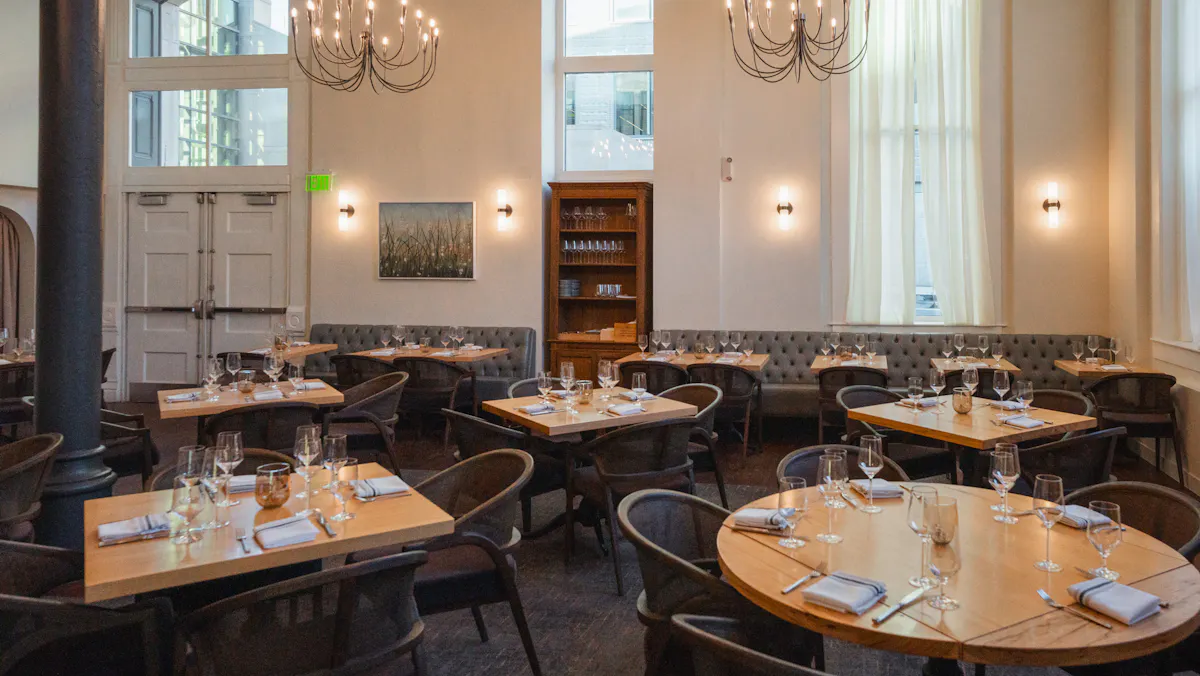 Semi-private space for group lunches/dinners (up to 15) at Mercantile