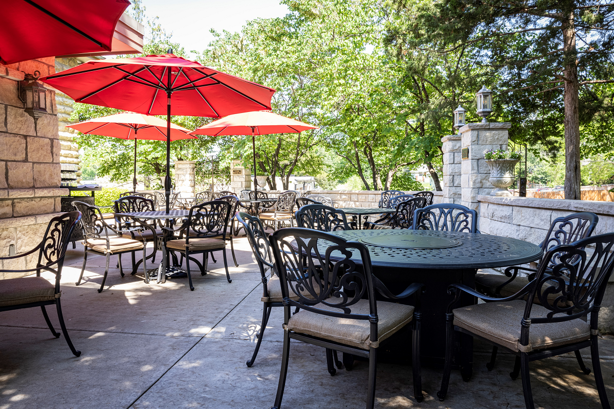 Terrace at Wandering Vine at the Castle