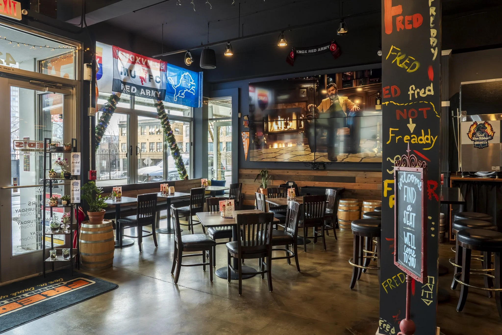 Our space at Fred's Around the Corner: Kitchen + Bar