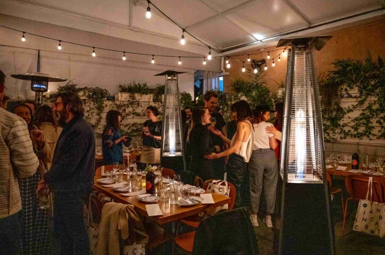 Covered back patio at Botanica Restaurant and Market