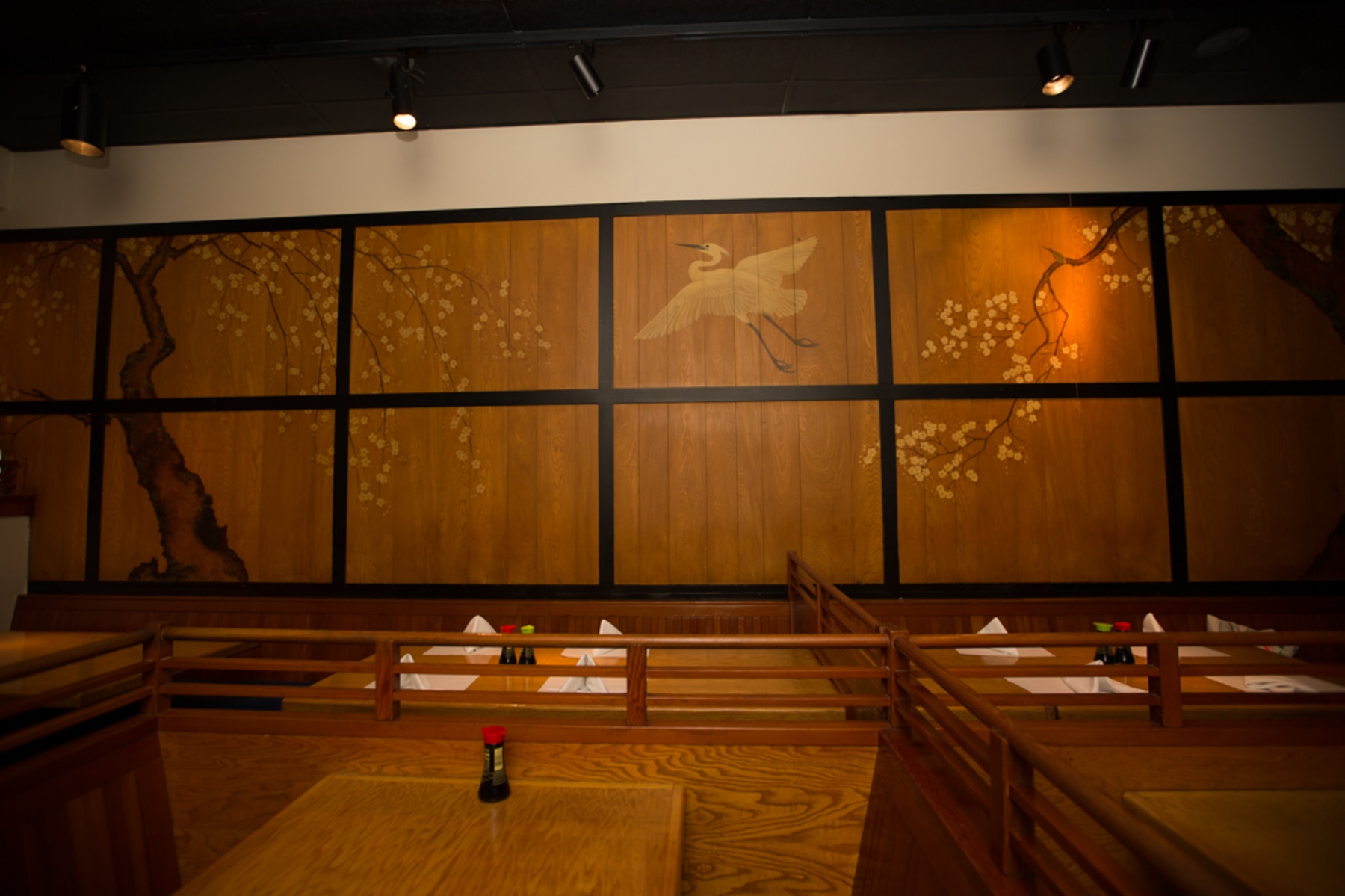 Outdoor dining garden area at Teru Sushi