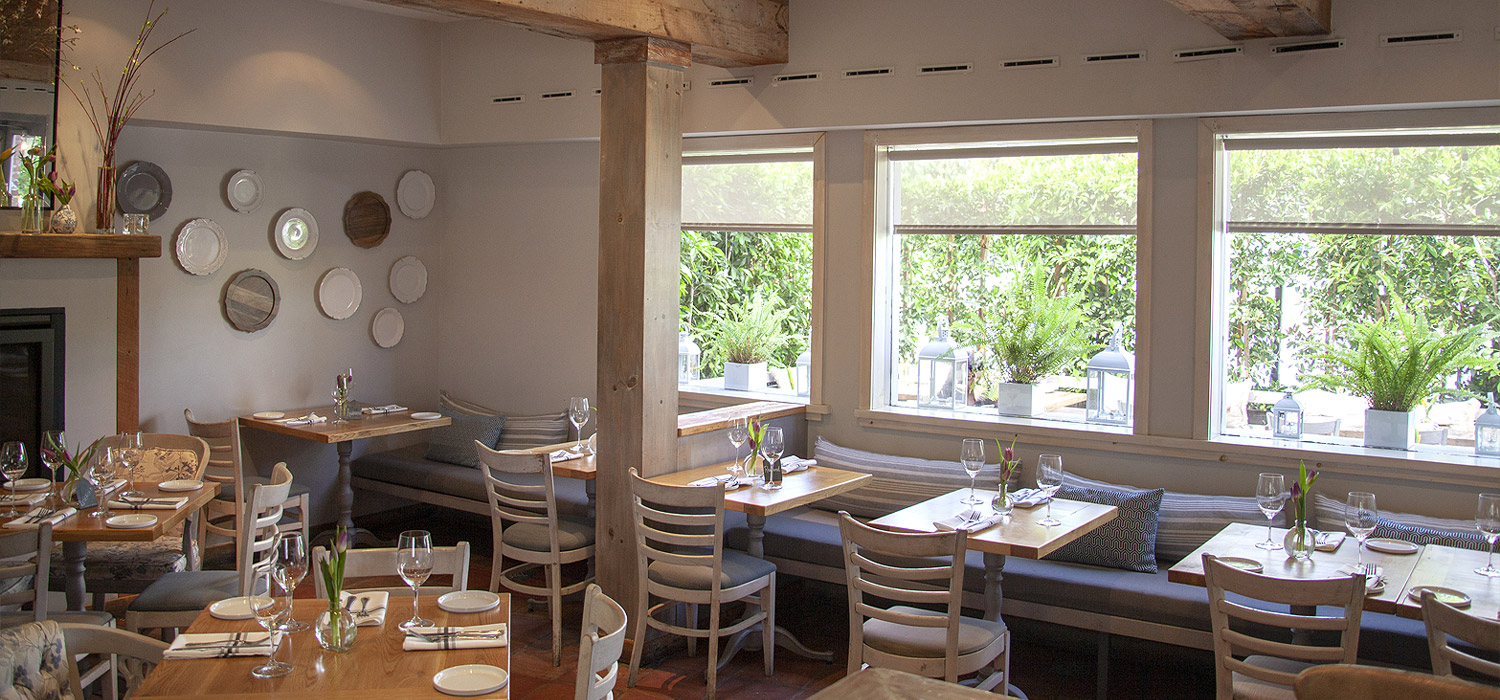 Cozy indoor dining at Café Amici Beverly Hills