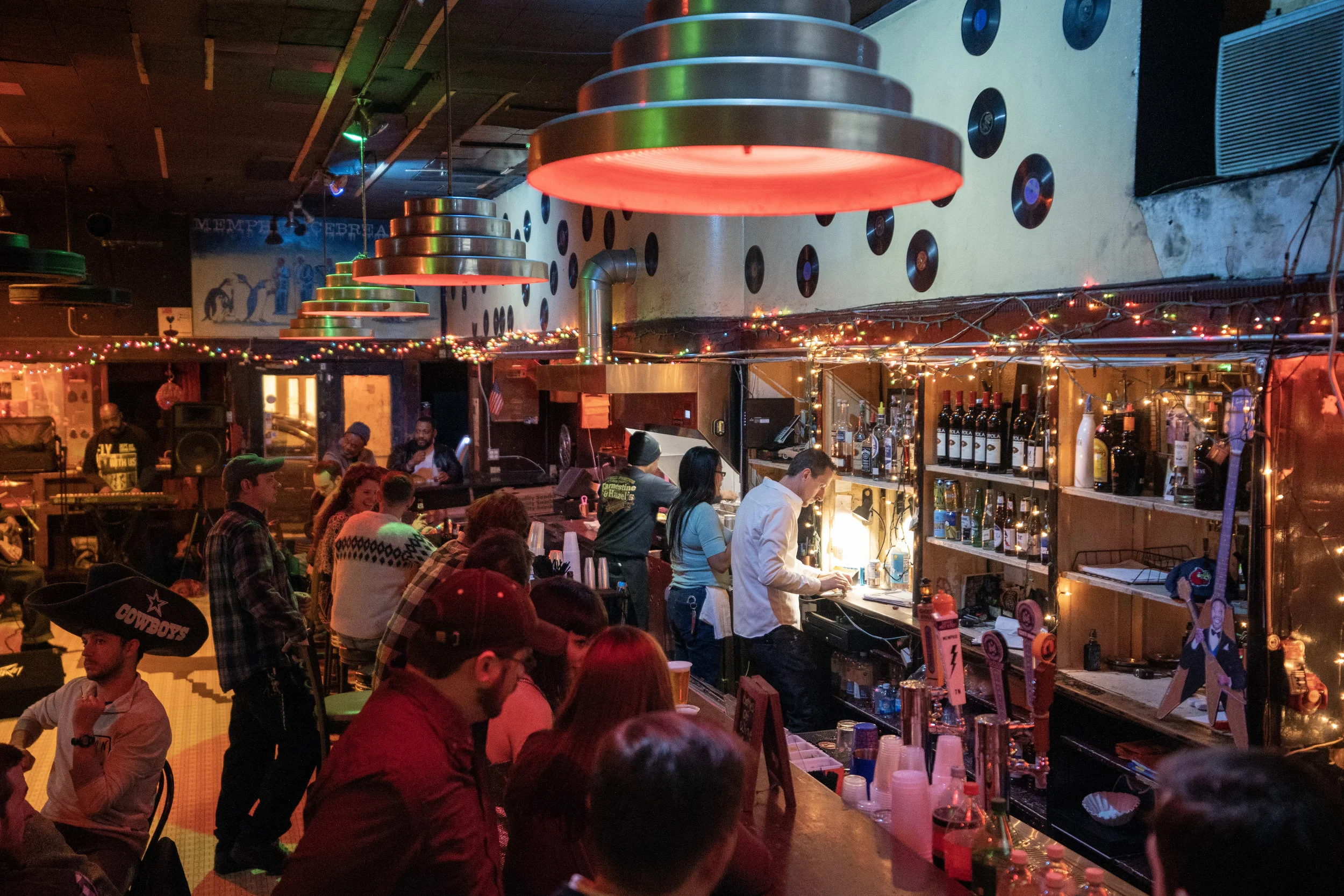the bar itself at Earnestine & Hazel's
