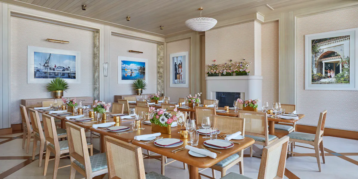 authentically Palm Beach private dining room at Florie's