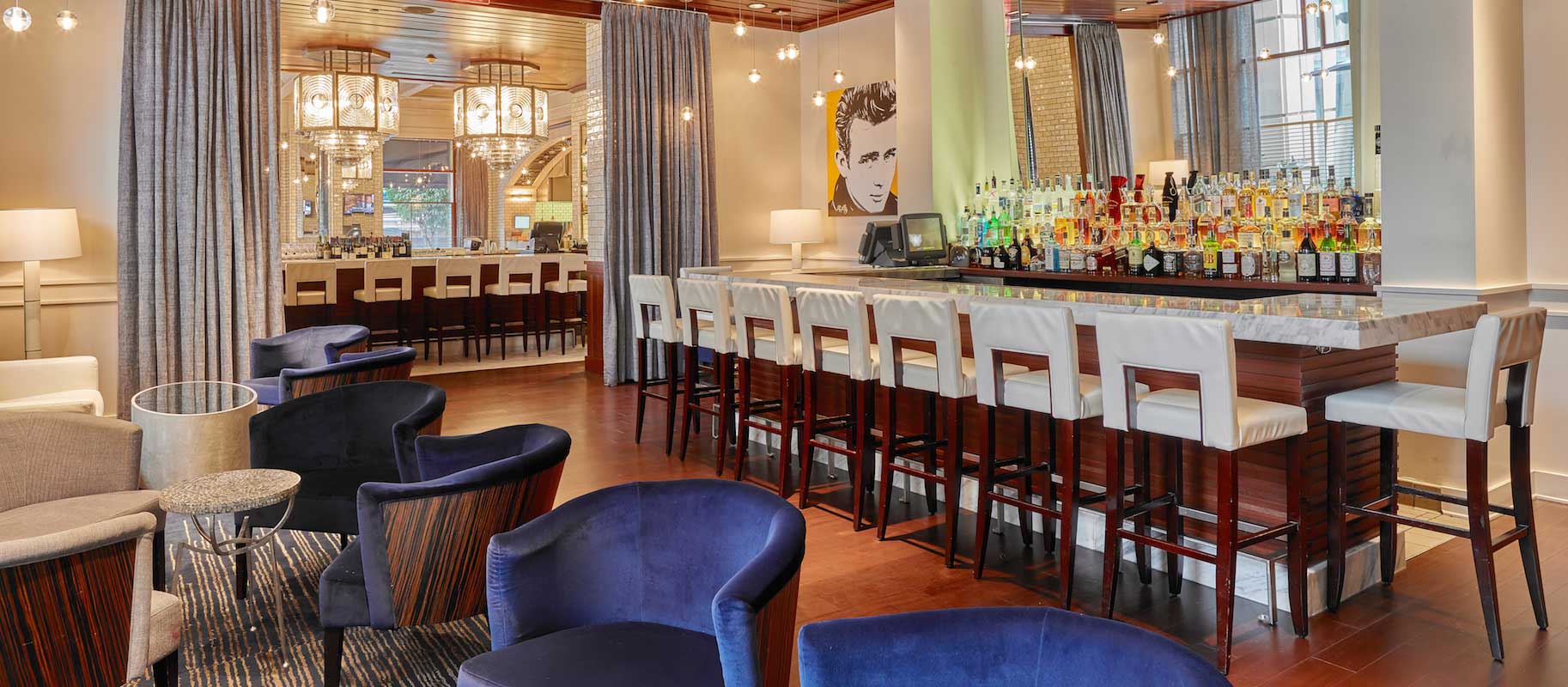 Exclusive private bar lounge at Lobster Bar Sea Grille