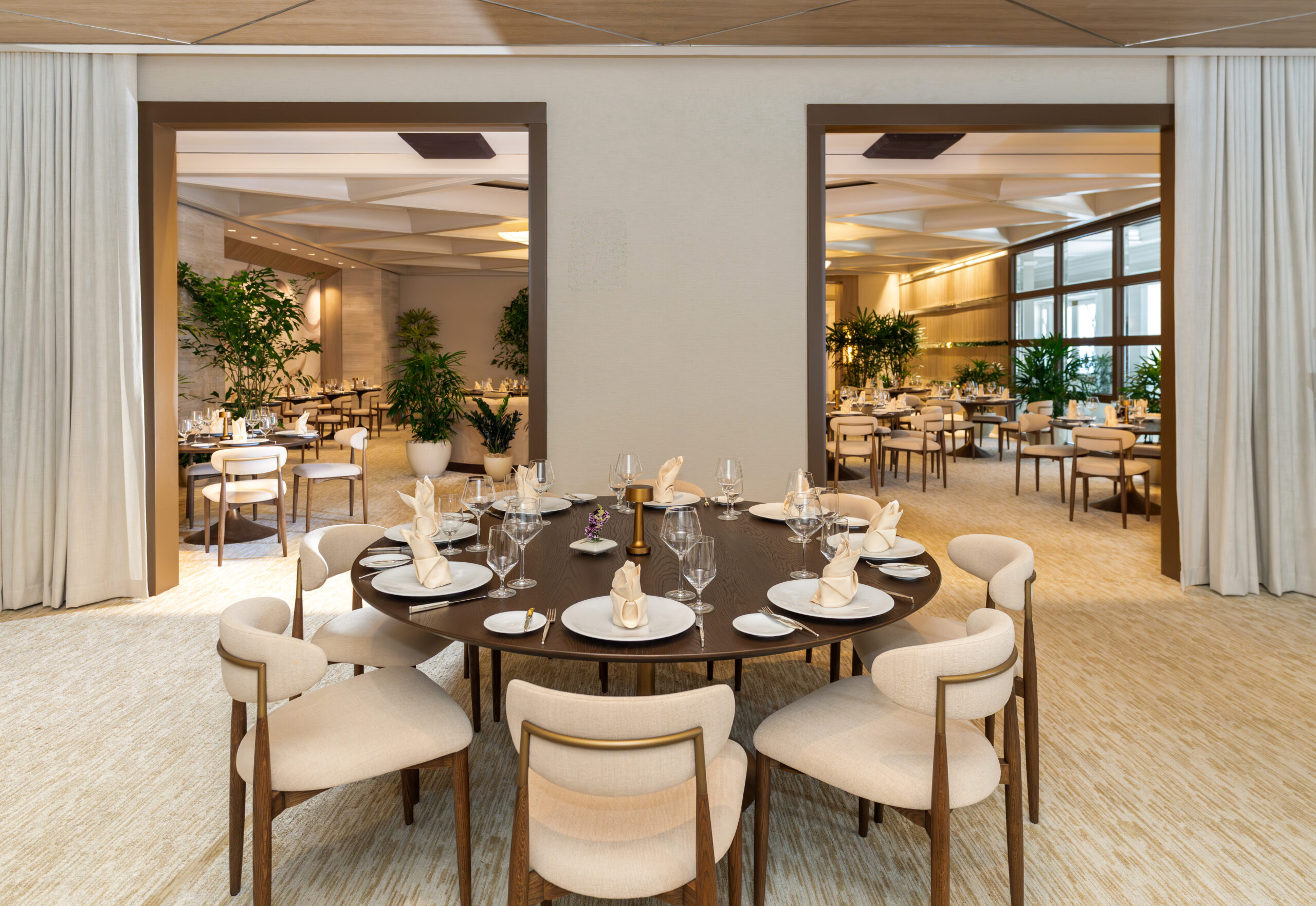 Angle private dining