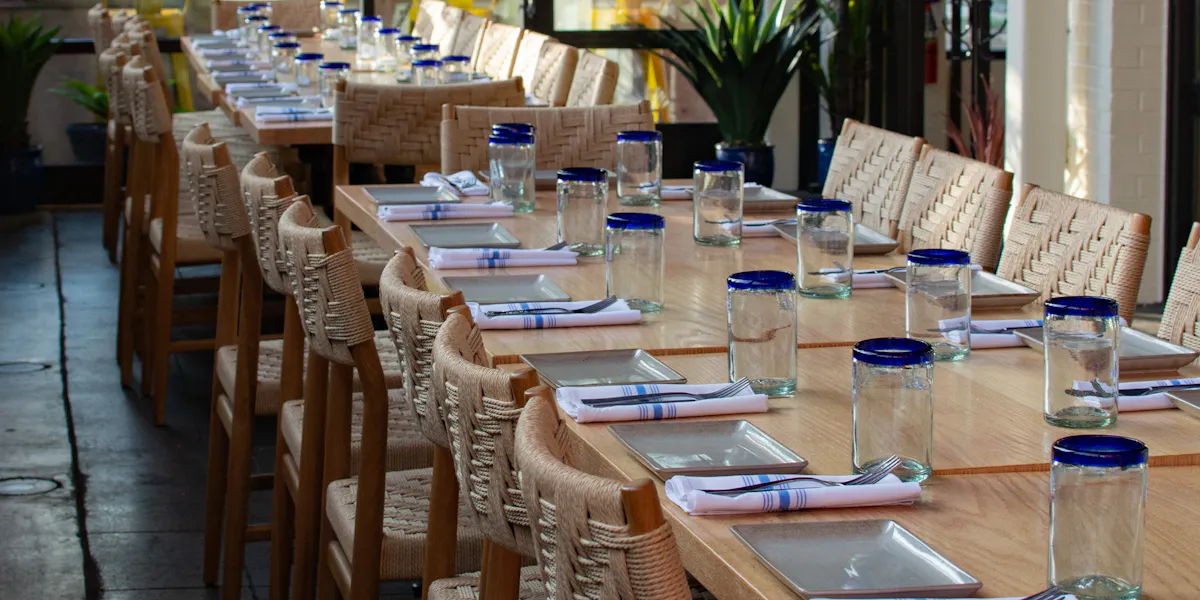 Private glassed in dining room at Fonda 12 South