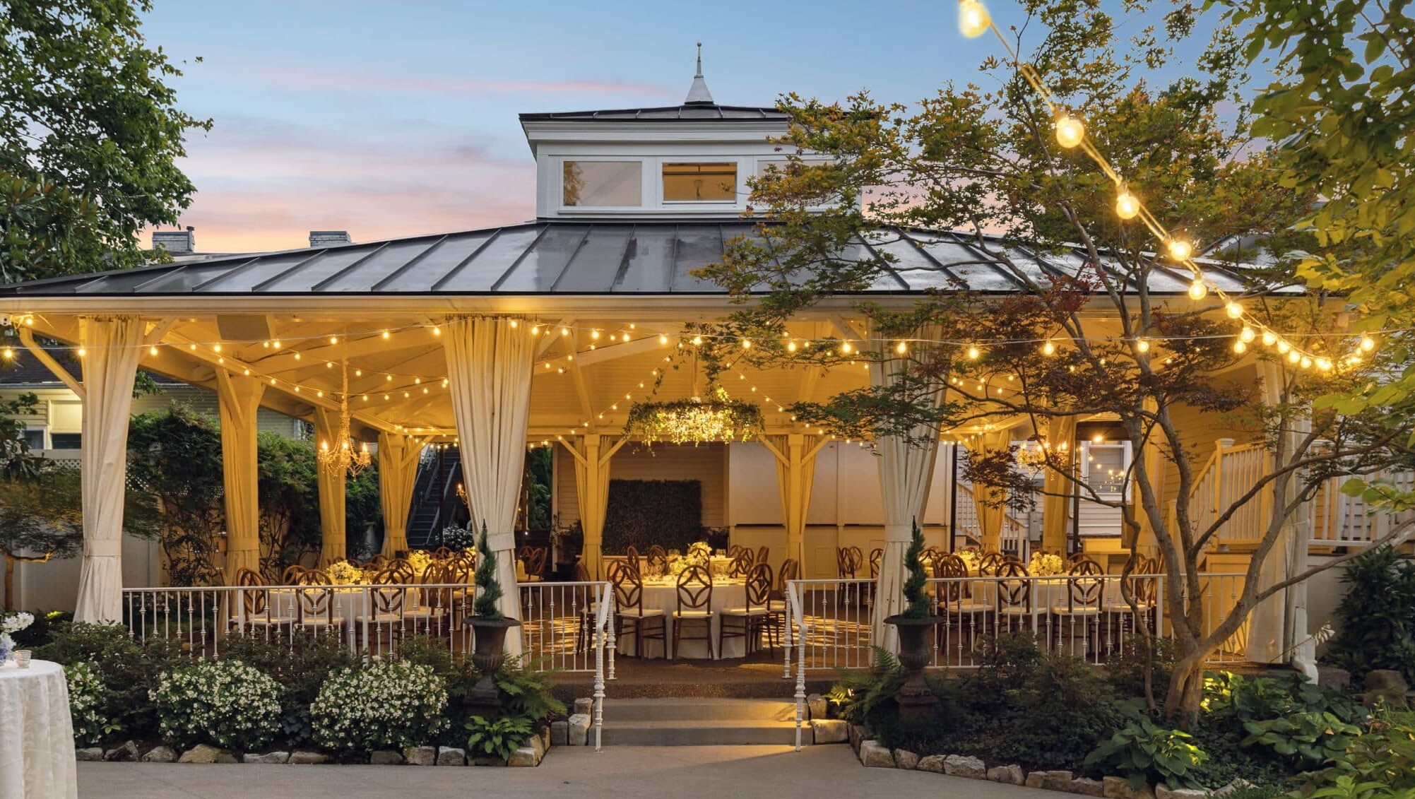Open-air pavilion at CJ's Off the Square